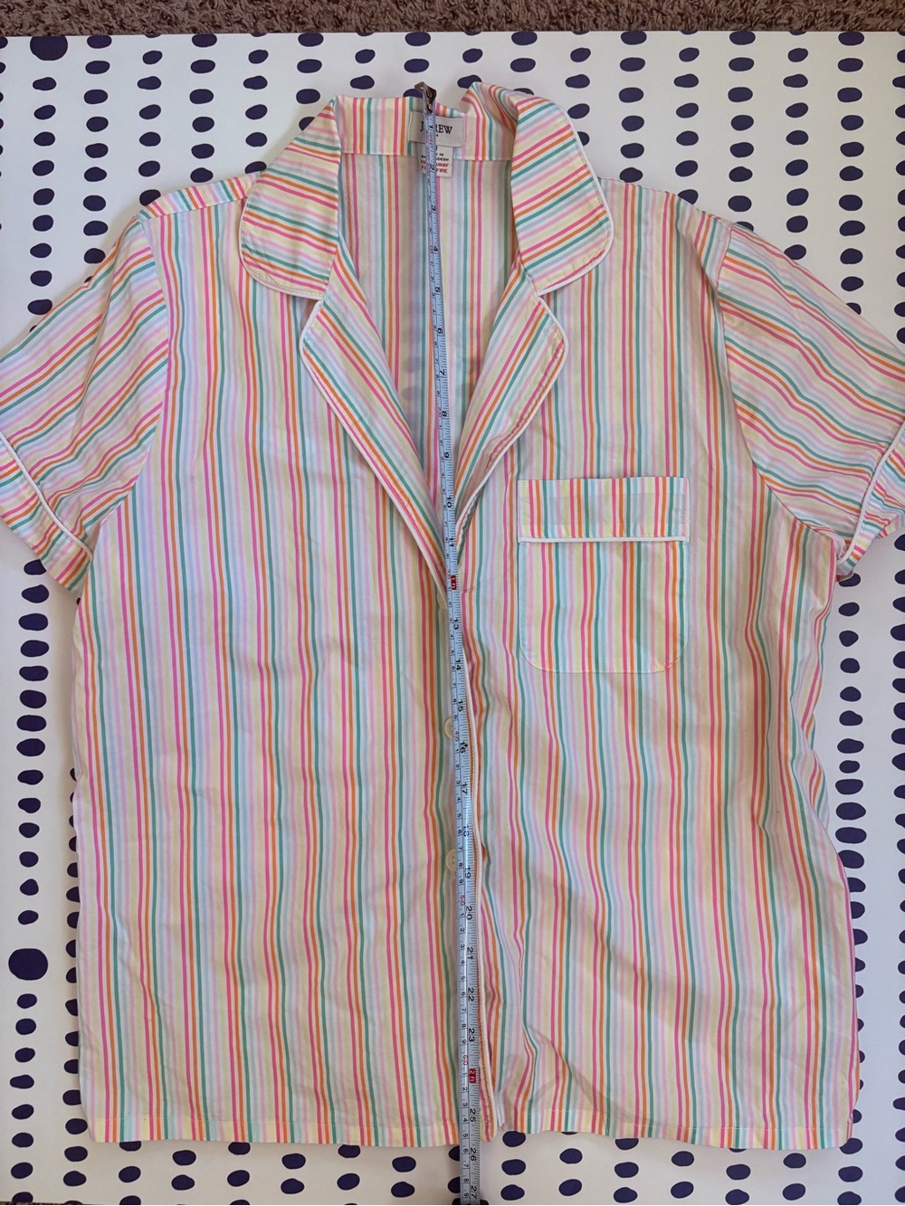 J. Crew pajama Striped short-sleeve top